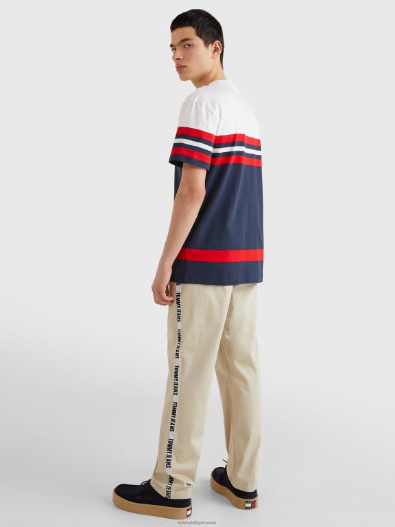 الشفق البحرية / العميق Tommy Hilfiger تيشيرت بشريط شارة من القطن العضوي 44644880