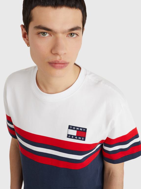 الشفق البحرية / العميق Tommy Hilfiger تيشيرت بشريط شارة من القطن العضوي 44644880