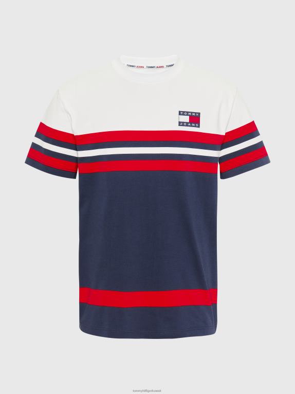 الشفق البحرية / العميق Tommy Hilfiger تيشيرت بشريط شارة من القطن العضوي 44644880