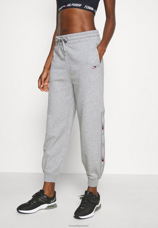 هيذر رمادي فاتح Tommy Hilfiger قيعان بدلة رياضية بأساور شريطية مريحة 446448810