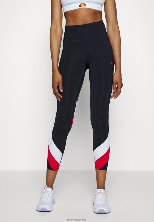 سماء الصحراء/الأحمر الأساسي Tommy Hilfiger طماق كتلة اللون 446448815