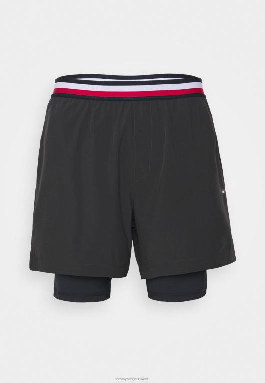 أسود Tommy Hilfiger السراويل الرياضية القصيرة 446448817