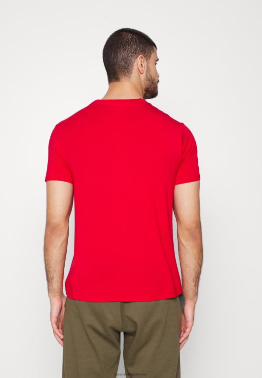الأحمر الأساسي Tommy Hilfiger تي بيجامة أعلى 446448870