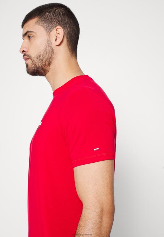 الأحمر الأساسي Tommy Hilfiger تي بيجامة أعلى 446448870