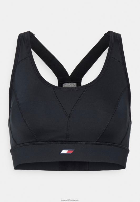 أسود Tommy Hilfiger حمالة صدر رياضية أساسية عالية الكثافة ودعم متوسط 446448888