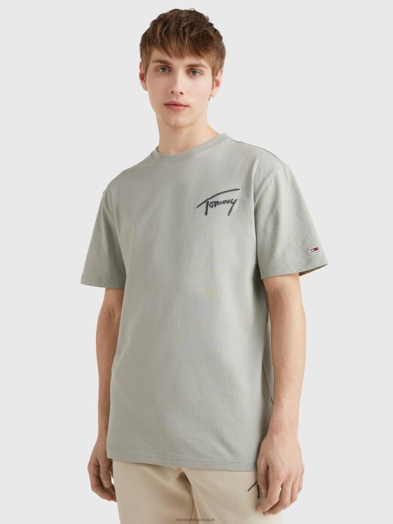 الصفصاف الباهت Tommy Hilfiger تيشيرت من القطن المعاد تدويره بشعار الماركة 44644889