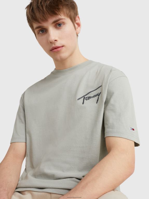 الصفصاف الباهت Tommy Hilfiger تيشيرت من القطن المعاد تدويره بشعار الماركة 44644889