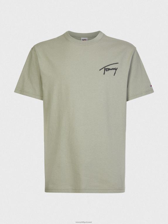 الصفصاف الباهت Tommy Hilfiger تيشيرت من القطن المعاد تدويره بشعار الماركة 44644889