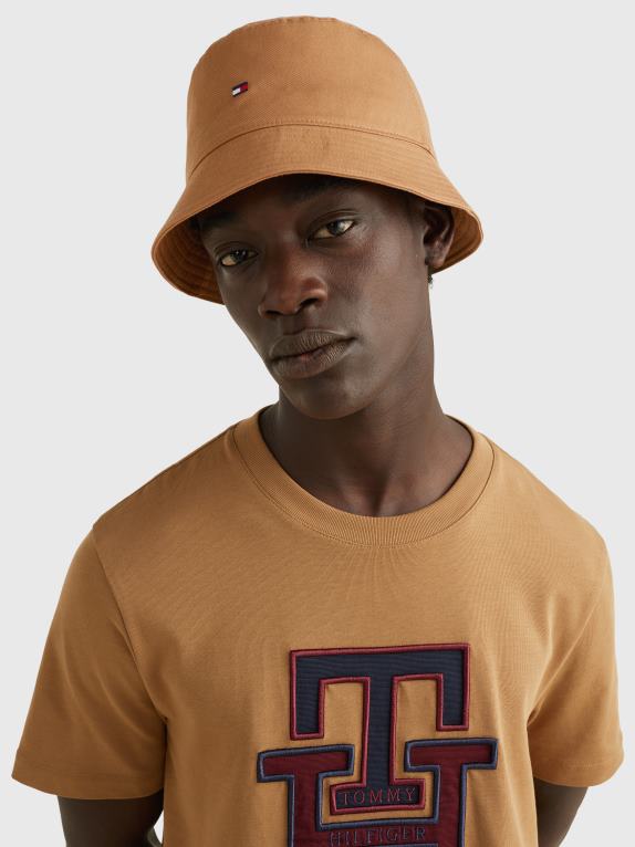 الكاكي الصحراوي Tommy Hilfiger قبعة دلو من القطن العضوي الأساسي 44644893