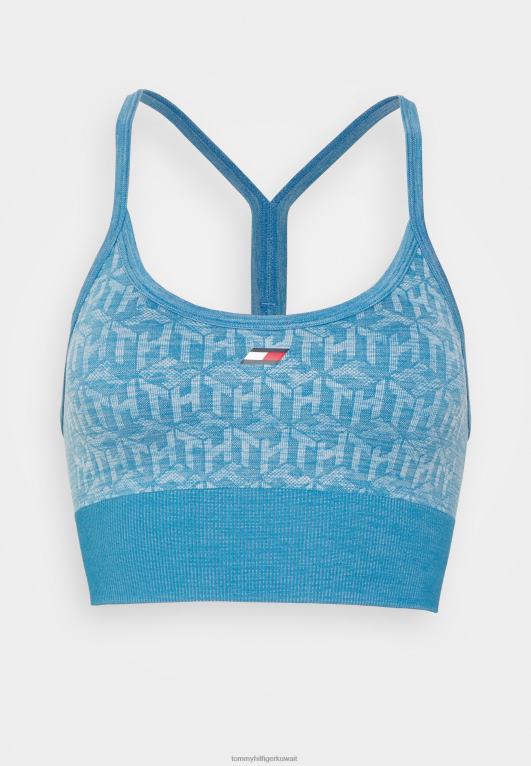 النيلي المغبر Tommy Hilfiger حمالة صدر رياضية خفيفة الوزن بدون خياطة ودعم خفيف 446448943