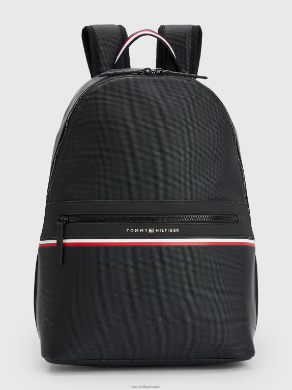 أسود Tommy Hilfiger حقيبة ظهر بشريط التوقيع 44644896