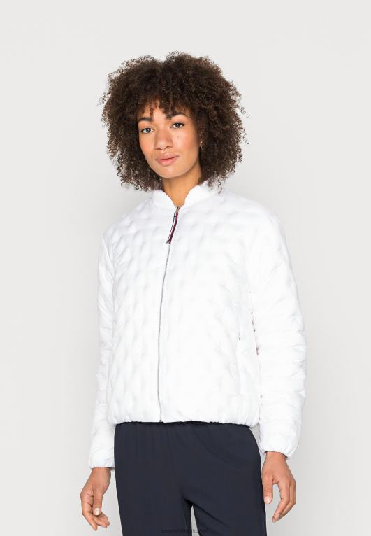 البصرية الأبيض Tommy Hilfiger نقطة التطريز سترة أسفل سترة 446448967