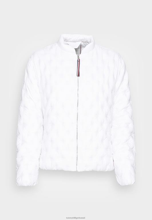 البصرية الأبيض Tommy Hilfiger نقطة التطريز سترة أسفل سترة 446448967