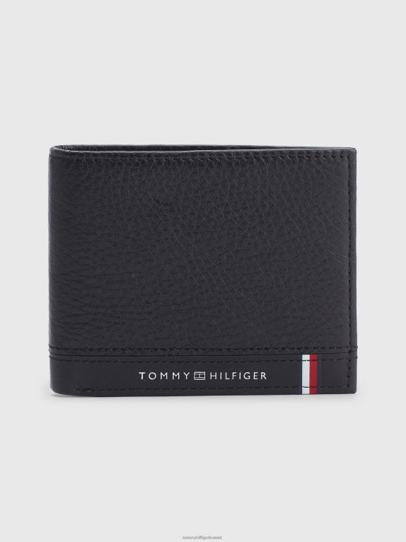 أسود Tommy Hilfiger محفظة صغيرة من الجلد المحبب 44644909