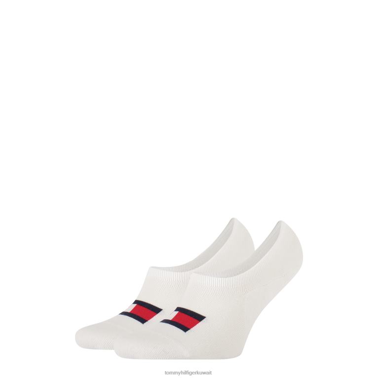 أبيض Tommy Hilfiger عبوة من قطعتين من الجوارب ذات القصة العالية 44644933