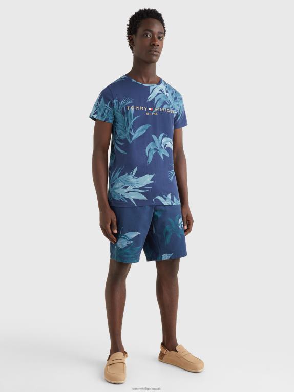 سماء الصحراء/متعددة Tommy Hilfiger تي شيرت بشعار زهور النخيل 44644944