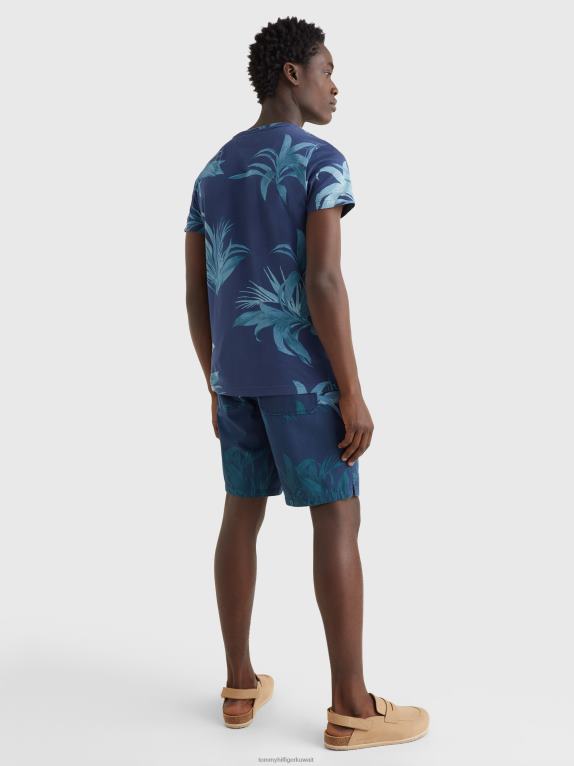 سماء الصحراء/متعددة Tommy Hilfiger تي شيرت بشعار زهور النخيل 44644944