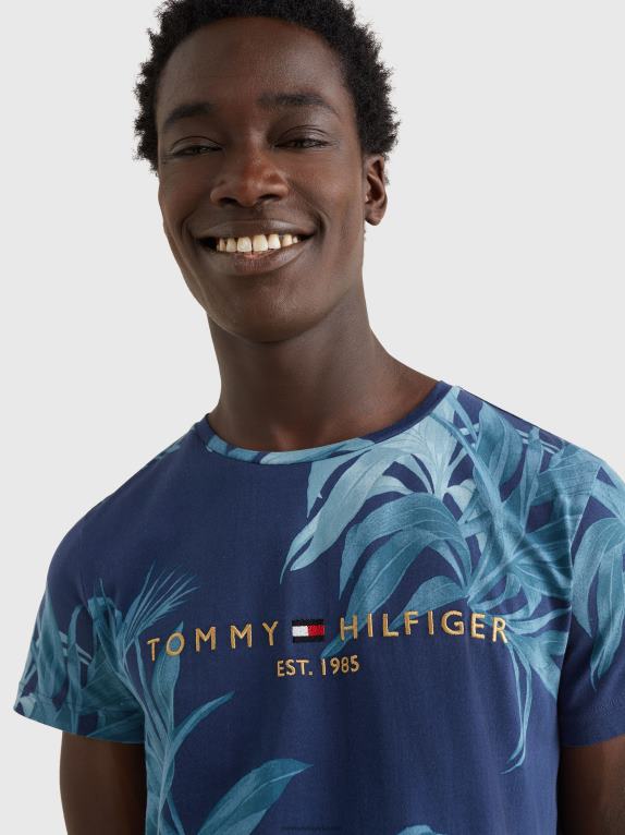 سماء الصحراء/متعددة Tommy Hilfiger تي شيرت بشعار زهور النخيل 44644944