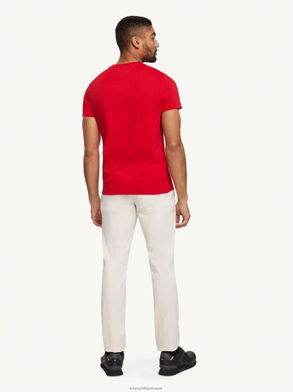 الأحمر الأساسي Tommy Hilfiger تي شيرت شركة الصدر 44644954