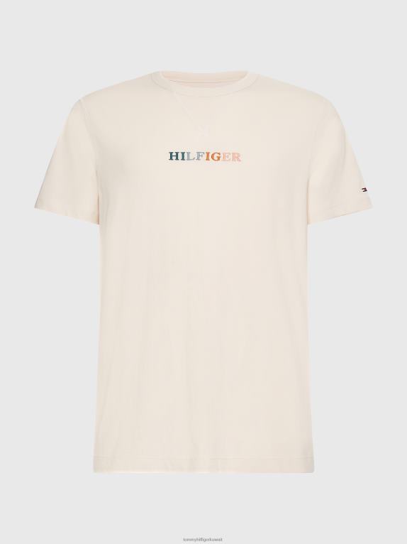 ريشة بيضاء Tommy Hilfiger تيشيرت بتطريز شعار متعدد الألوان 44644955