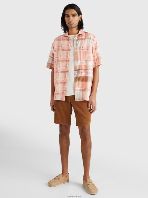 خوخ فاترة / متعدد Tommy Hilfiger مدراس تحقق قميص قصير الأكمام 44644967