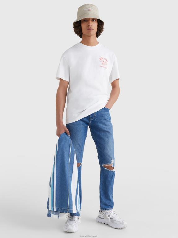 أبيض Tommy Hilfiger تيشيرت بشعار البيتزا 44644972