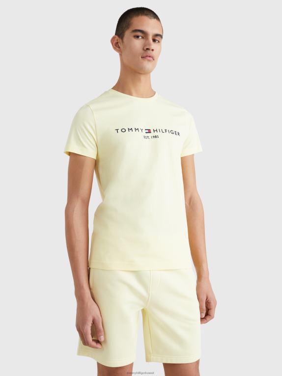 خلطة ليمون Tommy Hilfiger تي شيرت من القطن العضوي بقصة ضيقة 44644998