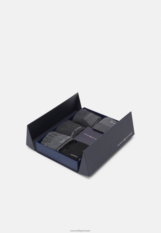 مزيج الرمادي Tommy Hilfiger صندوق هدايا رجالي مكون من 5 جوارب على شكل عين الطير 446447068