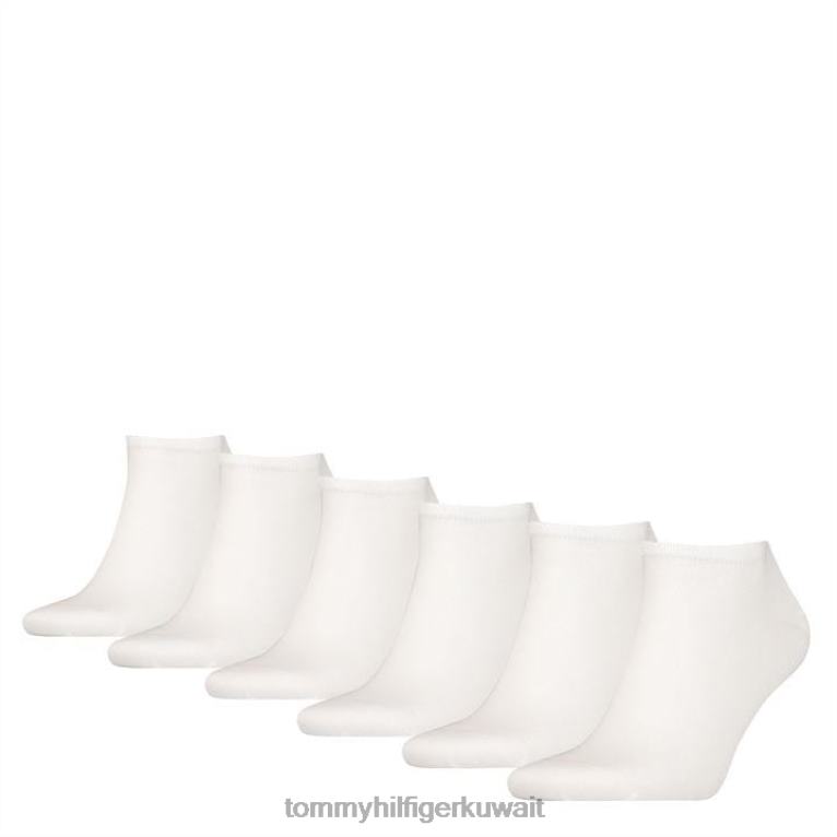 أبيض Tommy Hilfiger حذاء رياضي 6 عبوات من الجوارب للرجال 4464420234