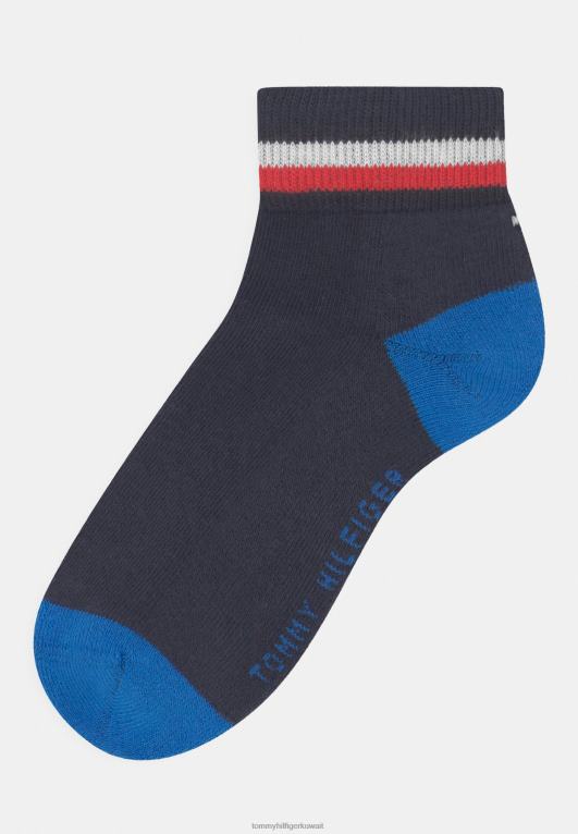 منتصف الليل الأزرق / الأبيض Tommy Hilfiger جوارب أيقونيك كوارتر للجنسين مكونة من 6 قطع 446446735