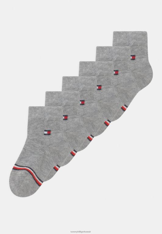 مزيج الرمادي Tommy Hilfiger جوارب للأطفال للجنسين مكونة من 6 قطع 446447063