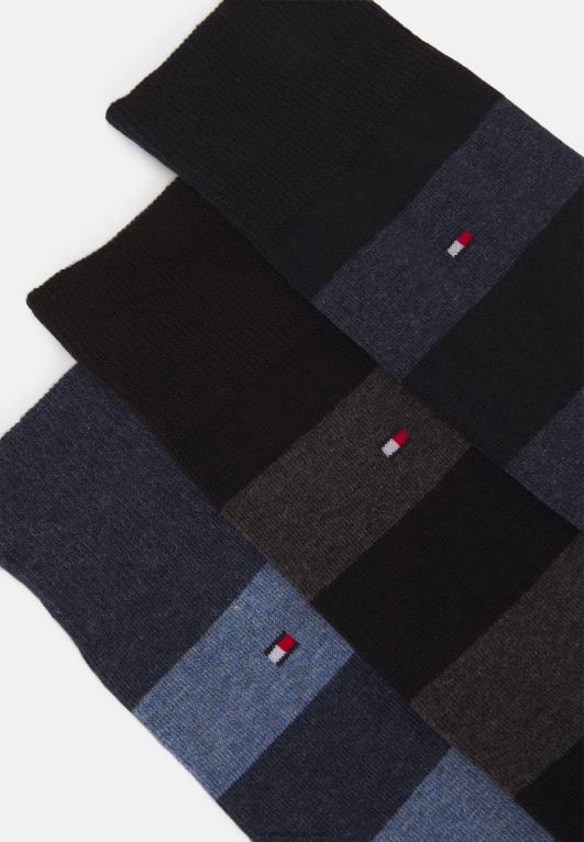 التحرير والسرد الأسود الأزرق Tommy Hilfiger جوارب الرجبي 6 عبوات من الجوارب إيكوم 446447143