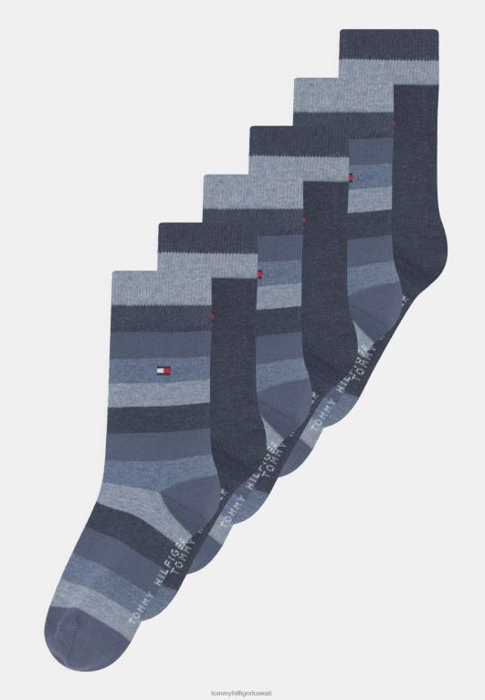 جينز Tommy Hilfiger جوارب أساسية للأطفال مكونة من 6 قطع للجنسين 446448898