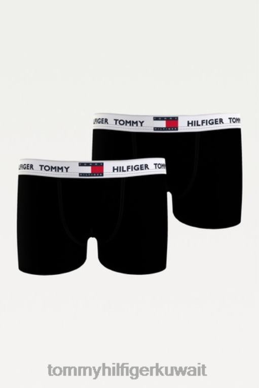 أسود Tommy Hilfiger 85 صندوق قطن 2 عبوة 446443112