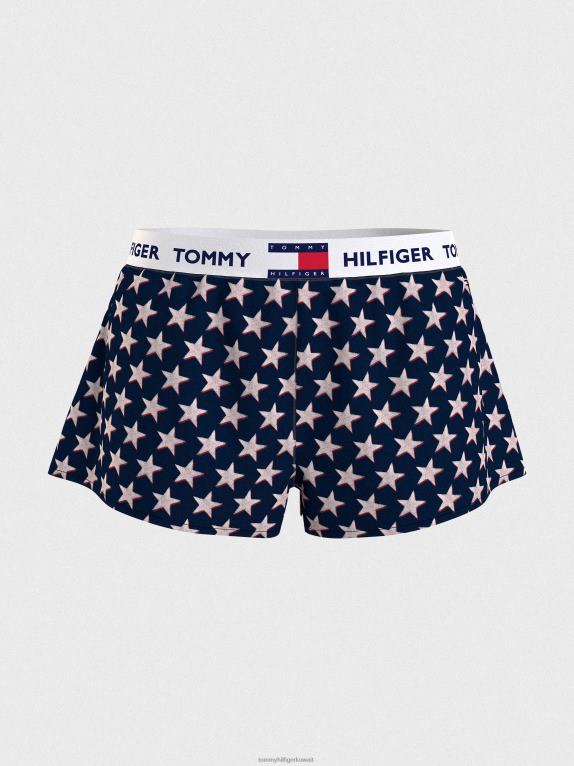 نجم الإزاحة Tommy Hilfiger شورت بحزام خصر بشعار الماركة 85 نجمة 446442272