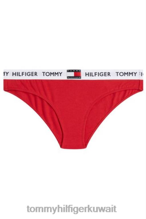 أحمر Tommy Hilfiger سراويل داخلية نسائية من القطن 85 446443420