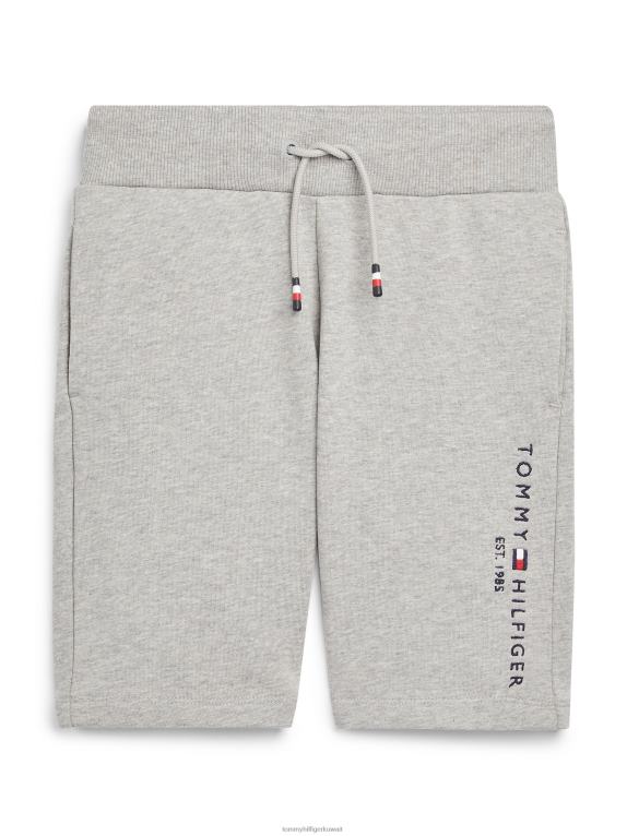 هيذر رمادي فاتح Tommy Hilfiger الأولاد 8-16 شورت شعار القطن العضوي الأساسي 44644133