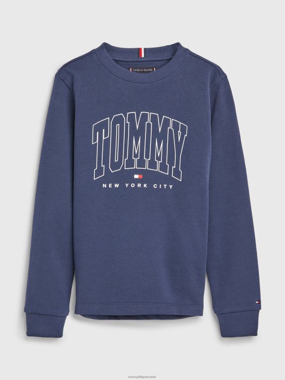 البحرية الشفق Tommy Hilfiger الأولاد 8-16 قميص من النوع الثقيل شعار اسكواش 44644222