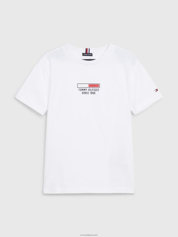 أبيض Tommy Hilfiger الأولاد 8-16 تي شيرت شعار العلم 44644264