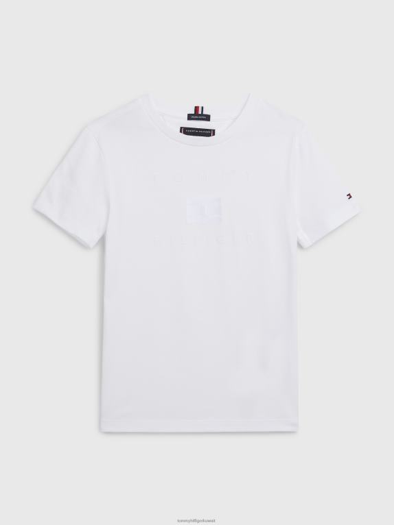 أبيض Tommy Hilfiger الأولاد 8-16 شعار تي شيرت 44644281