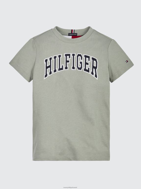 الصفصاف الباهت Tommy Hilfiger تي شيرت بشعار جامعي للأولاد من 8 إلى 16 عامًا 44644289