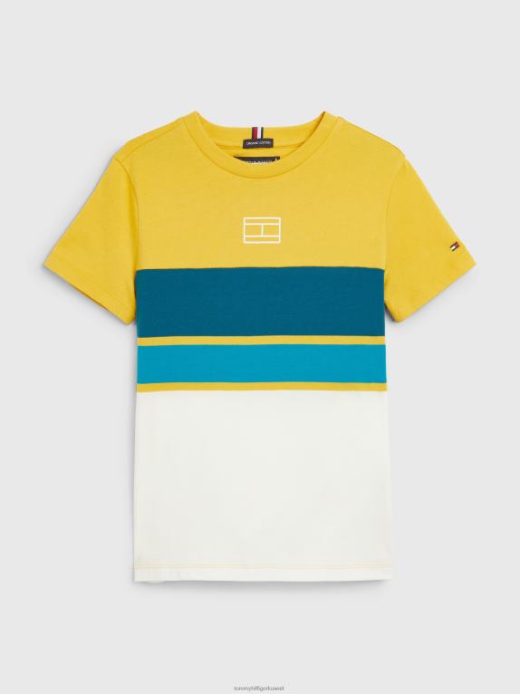 الشريط الأصفر توسكان Tommy Hilfiger الأولاد 8-16 تي شيرت مخطط الرجبي 44644290