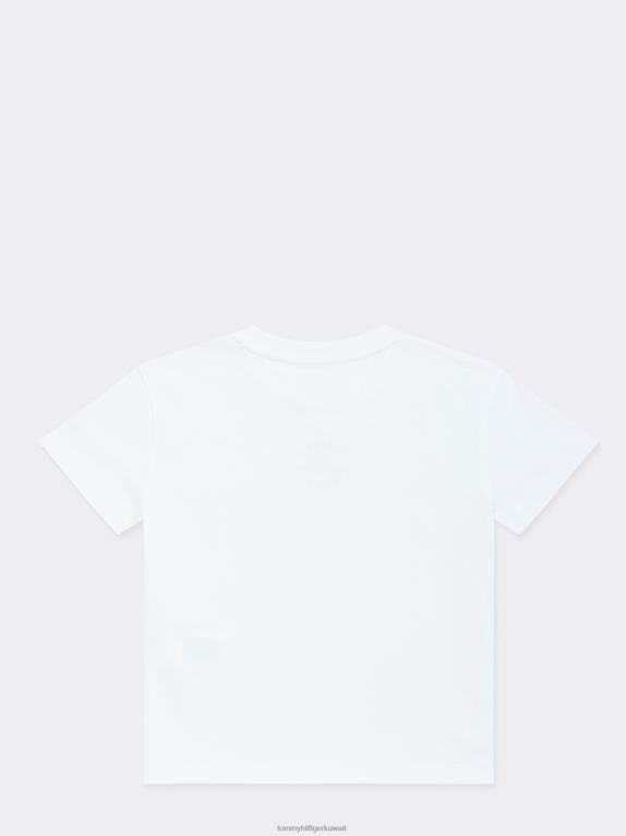 أبيض Tommy Hilfiger تيشيرت بشعار تراثي للأطفال من الجنسين 8-16 سنة 44644308