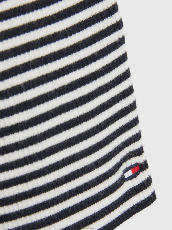 سماء الصحراء / القديمة Tommy Hilfiger تنورة مضلعة بحزام خصر للفتيات من 8 إلى 16 سنة 44644366