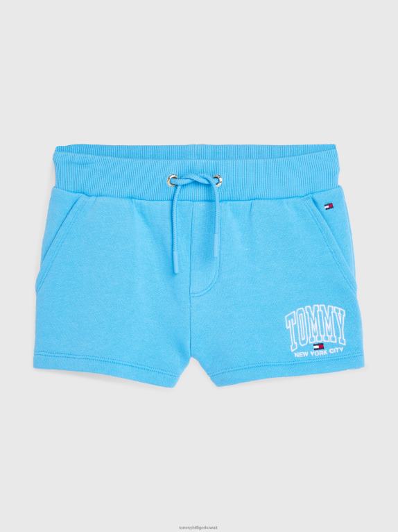 سحق الأزرق Tommy Hilfiger شورت للفتيات من عمر 8 إلى 16 عامًا من القطن العضوي 44644370