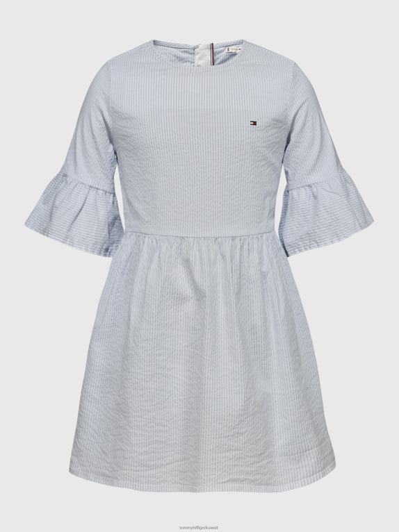 شريط أزرق Tommy Hilfiger فستان قطني للفتيات من 8 إلى 16 سنة 44644415
