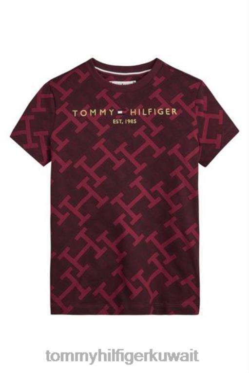 أحمر Tommy Hilfiger تيشيرت AOP مونوغرام 446443703