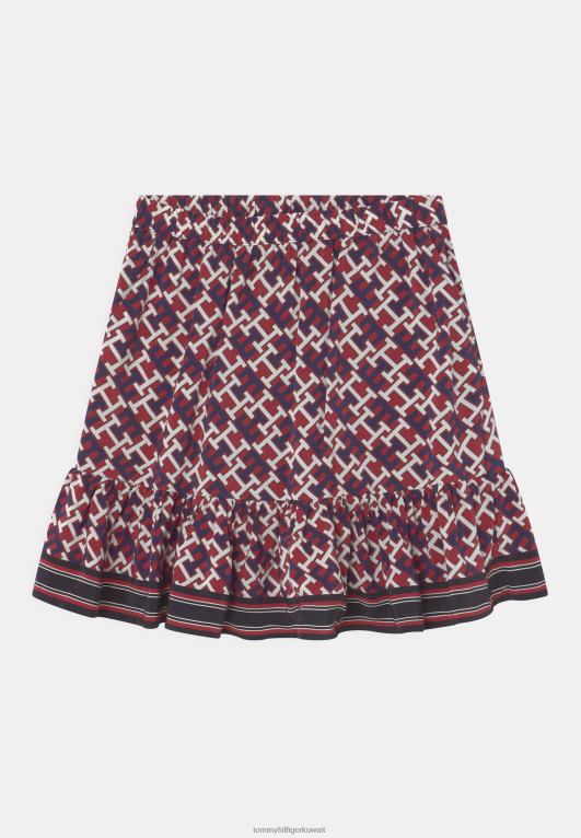 أحمر Tommy Hilfiger تنورة على شكل حرف A 446445463