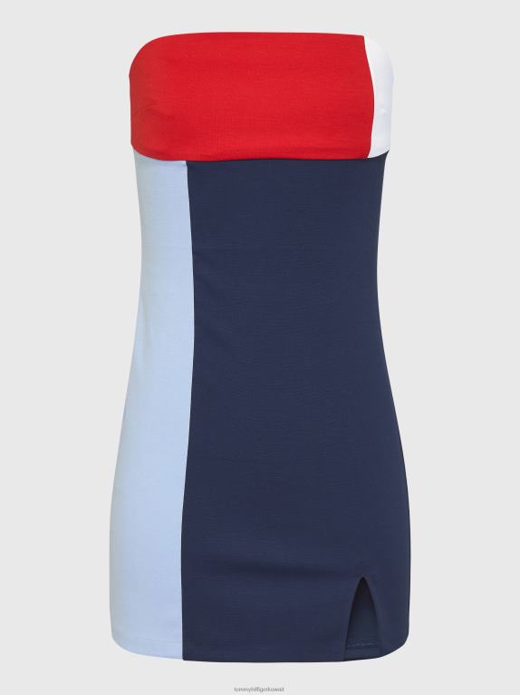 الشفق البحرية/متعددة Tommy Hilfiger فستان Bodycon متباين الألوان 446442045