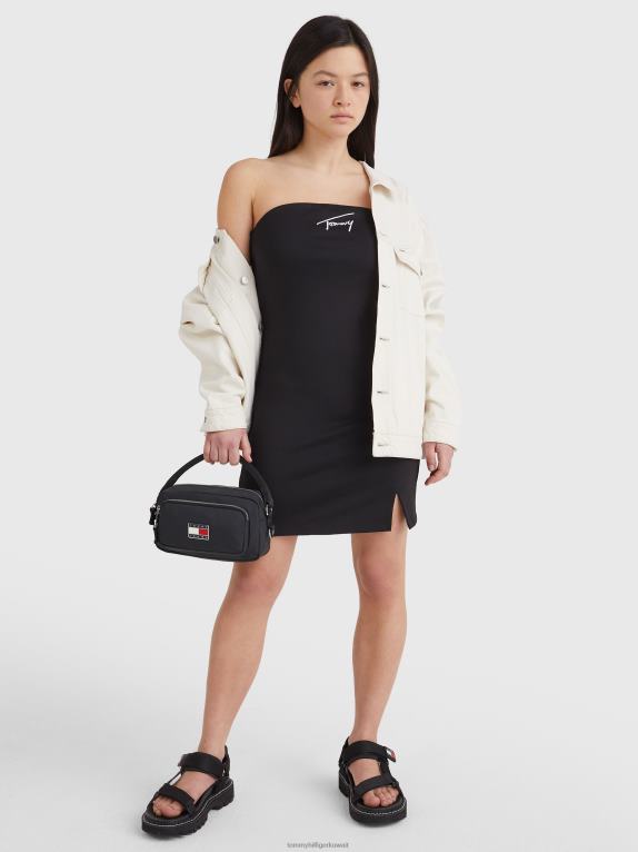 أسود Tommy Hilfiger فستان Bodycon مطرز بتوقيع 446442099